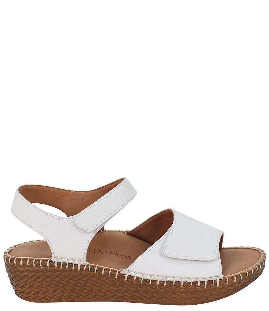 L'Amour Des Pieds Yahya Leather Espadrille Wedge Sandals