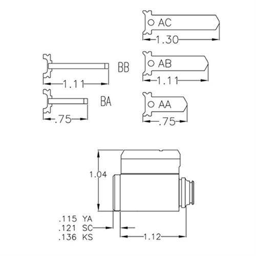Ilco 15395YA-04 Satin Brass US4 Solid Brass Replacement Key-In-Knob / Lever Cylinder Lock With Yale YA1 Keyway