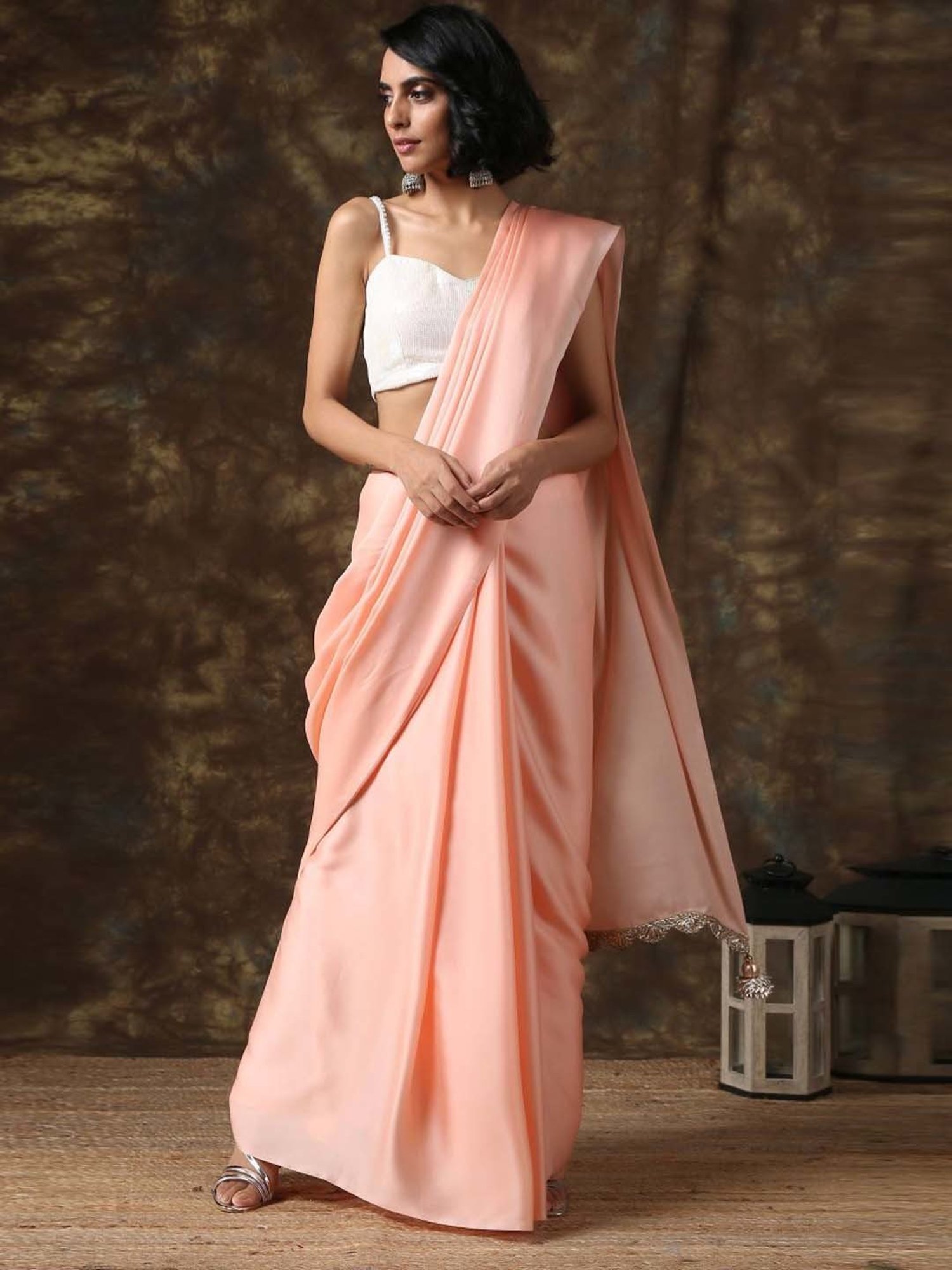 Swtantra White Embellished Readymade Blouse