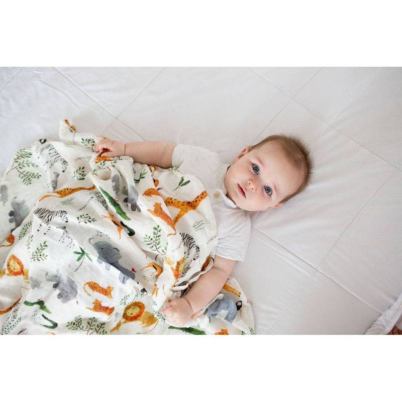 Loulou Lollipop Muslin Swaddle Blanket - Safari Jungle