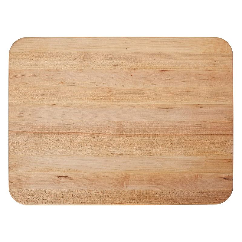 John Boos Maple Wood Reversible 24 x 18 x 2.25 inches Cutting Board with Juice Groove and Curved Edges, Brown