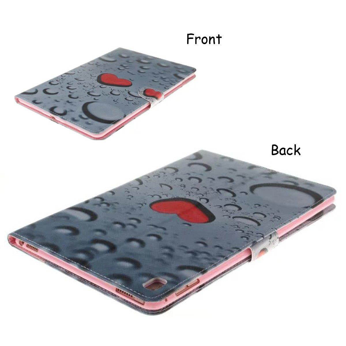 iPad Pro 9.7 Case, Newshine [Perfect Fit] Synthetic Leather Smart Kickstand Flip Case Cover with Wake/Sleep Feature [Card Solts] for iPad Pro 9.7'' 2016 Release Tablet (3 Loyal Heart)