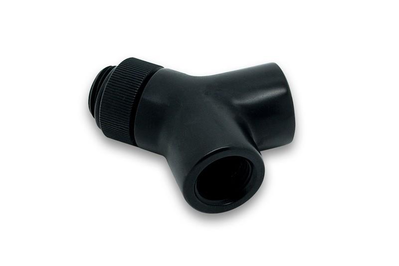 ekwb ekaf g1/4" rotary ysplitter fitting, 2x female to male ports, black
