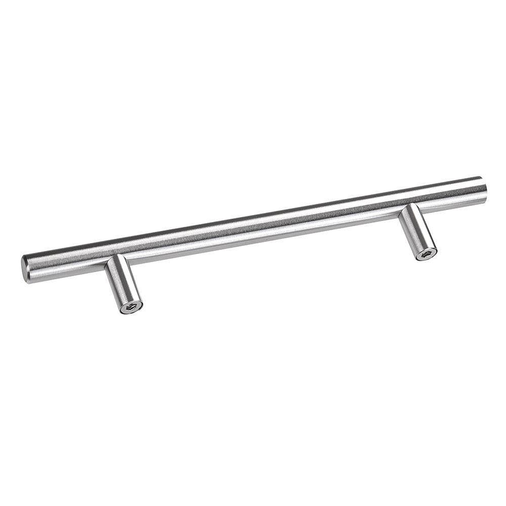 10Pcs 8" T Bar Brushed Stainless Steel Kitchen Cabinet Door Handles 5" Hole Center Drawer Pulls