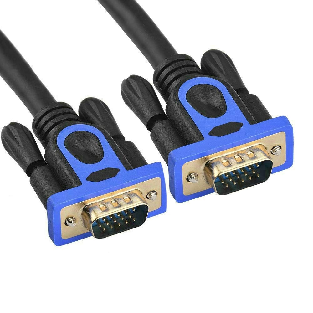 VGA Cable VGA to VGA HD15 Monitor Cable SVGA M/M HD Cable Gold Plated Connectors Support 1080P Full HD for PC HD TV Projector etc 6 Feet