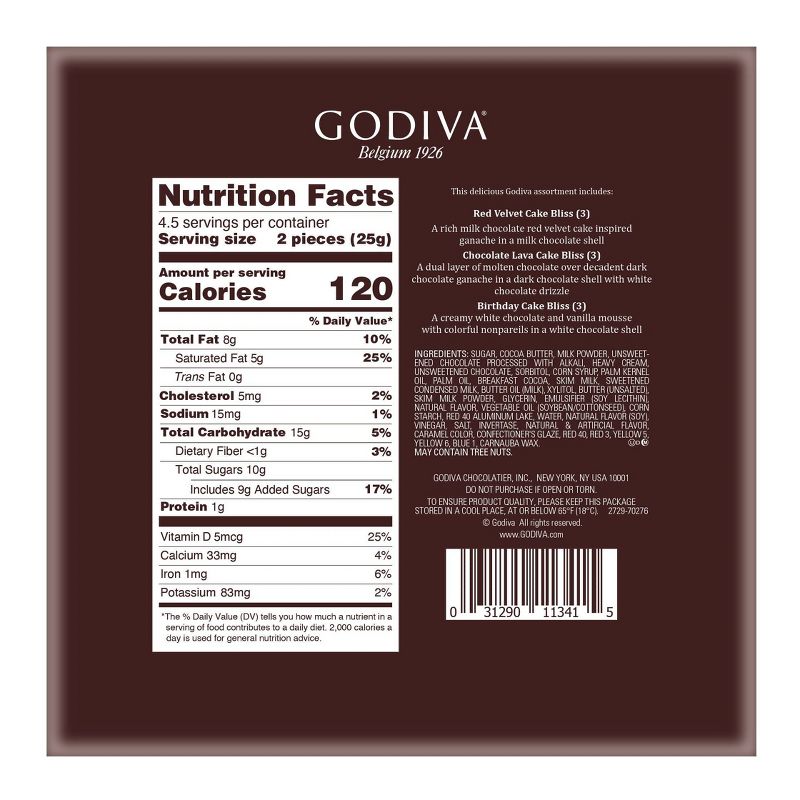 Godiva Assorted Cake Truffles 3.8oz