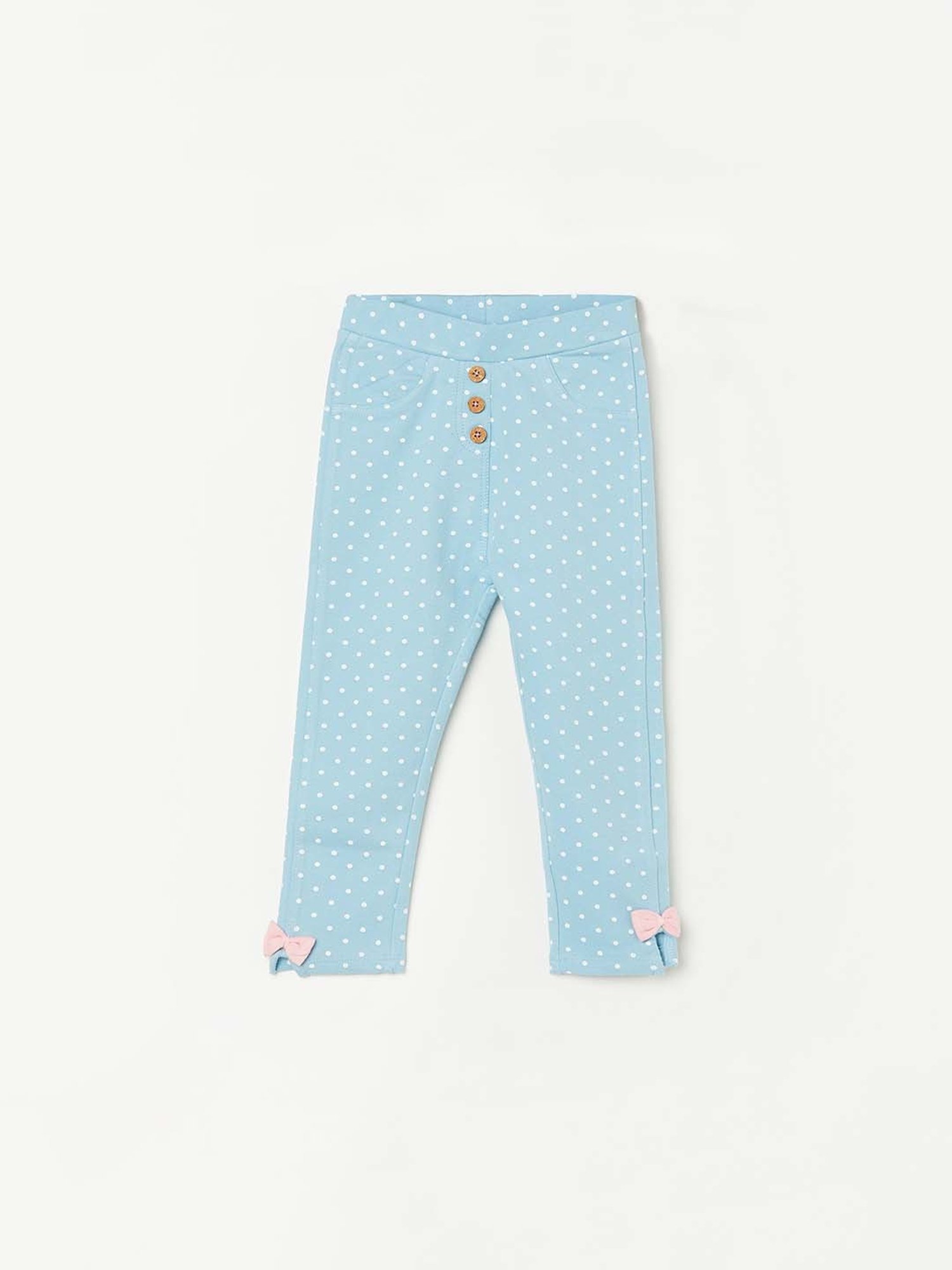 Juniors by Lifestyle Blue Cotton Printed Jeggings