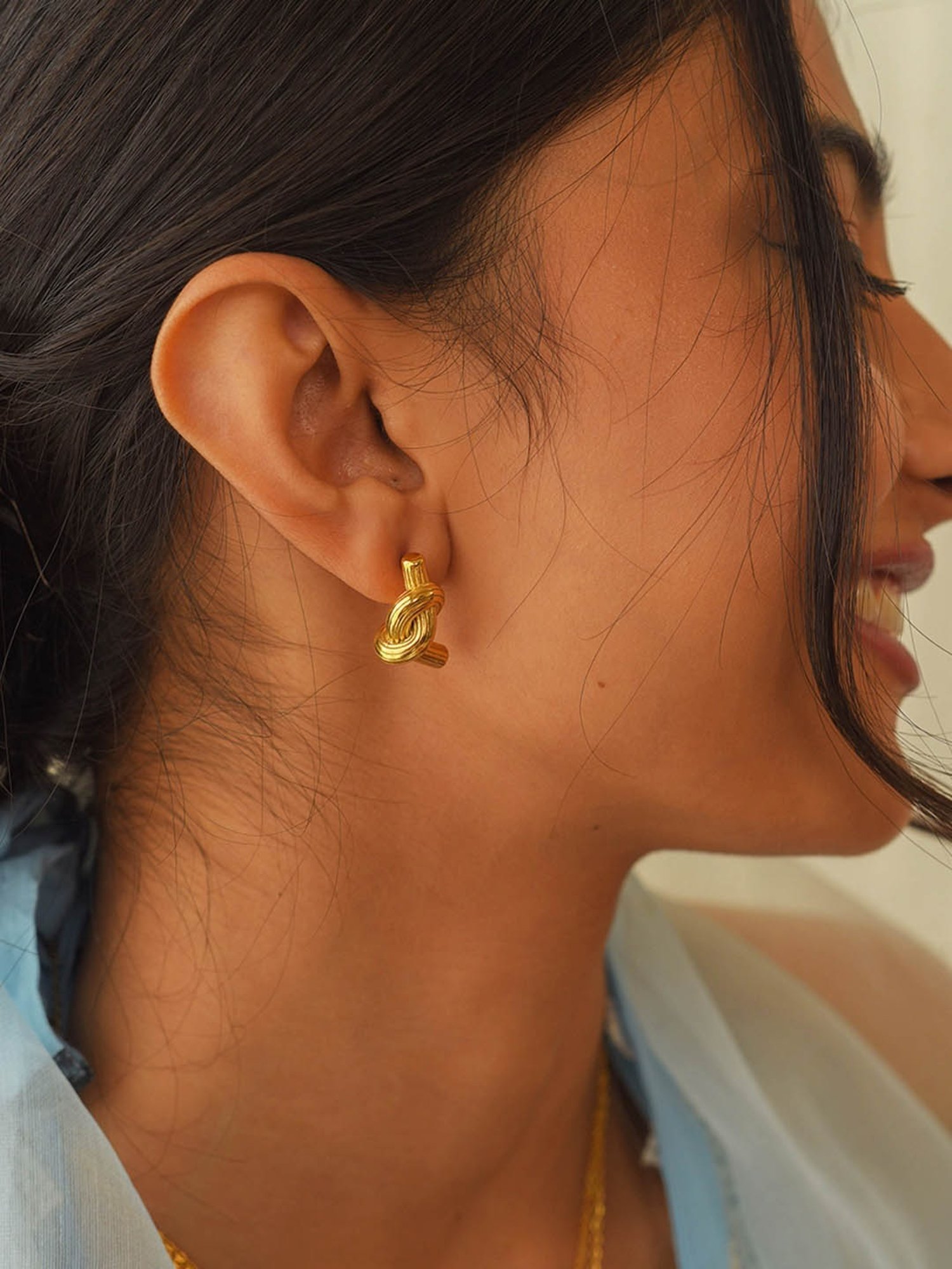 Perfectly Average Bold Knotted Studs for Women & Girls