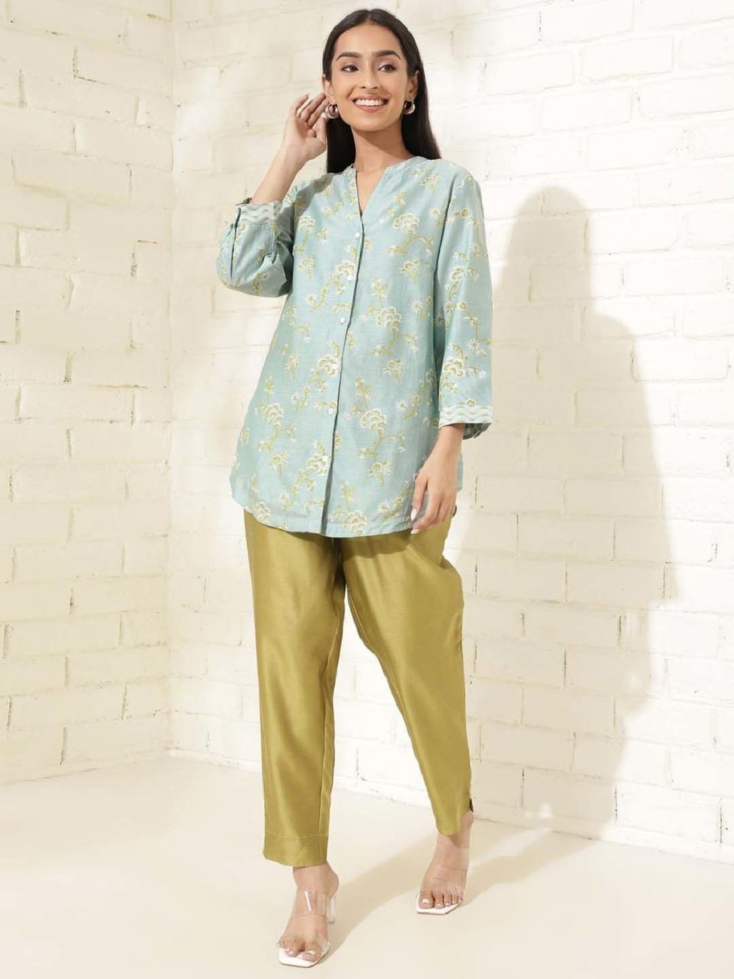 Fabindia Blue Printed Tunic