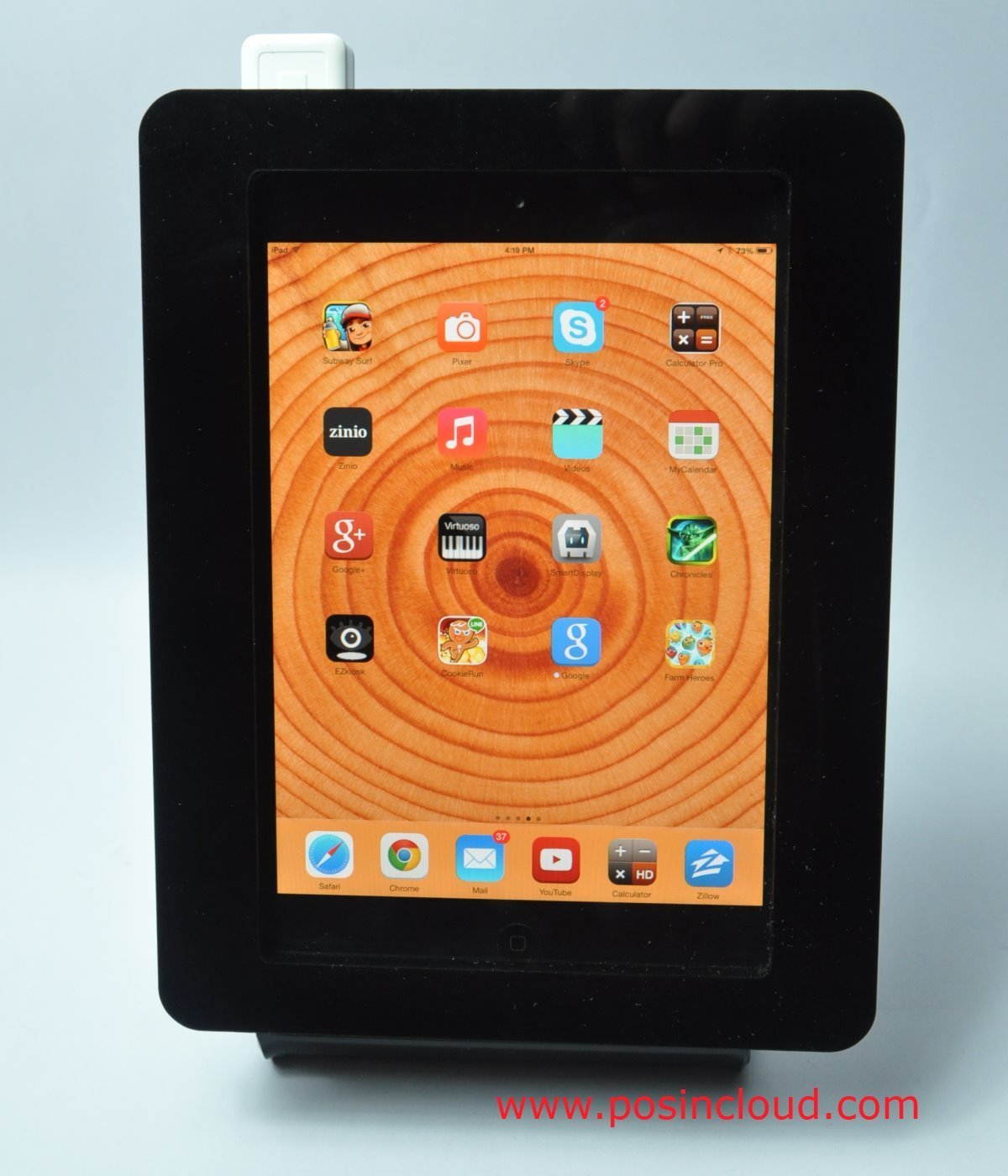 iPad mini 1/2/3 Black Acrylic Security Anti-Theft Enclosure with Wall Mount Kit