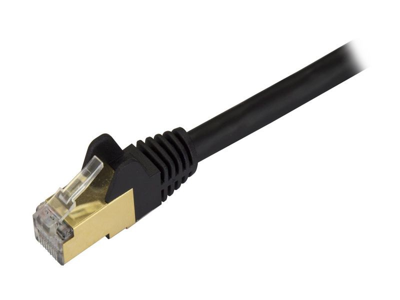 StarTech C6ASPAT6BK StarTech.com Cat6a Shielded Patch Cable - 6 ft. - Black - Snagless RJ45 Cable - Ethernet Cord - Cat 6a Cable