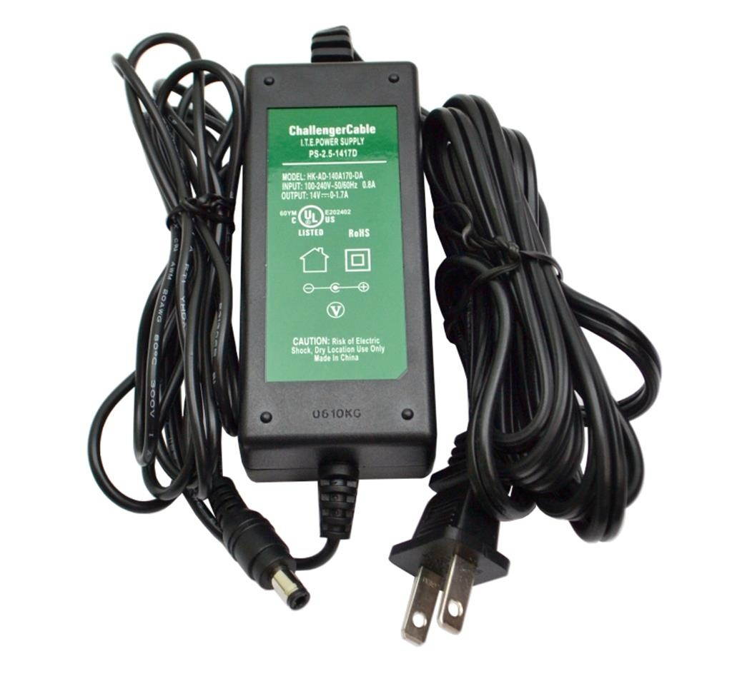 HK-AD-140A170-DA Challengercable 20W 14V 0-1.7A I.T.E. Power Supply PS-2.5-1417D AC / DC Power Adapters