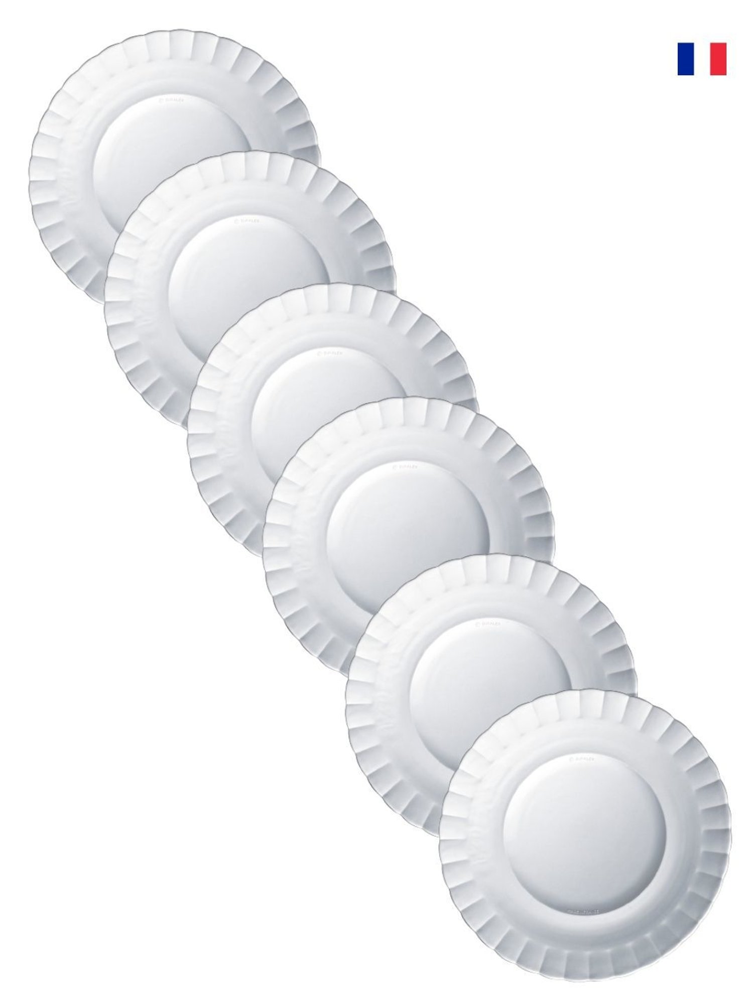 Pure Home and Living Transparent Glass Textured Dinner Plates