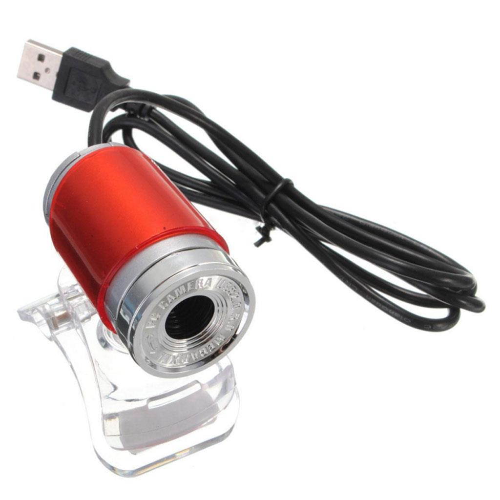 USB2.0 1.3MP HD Webcam Web Cam Camera 360 Degree for Computer Laptop PC Red