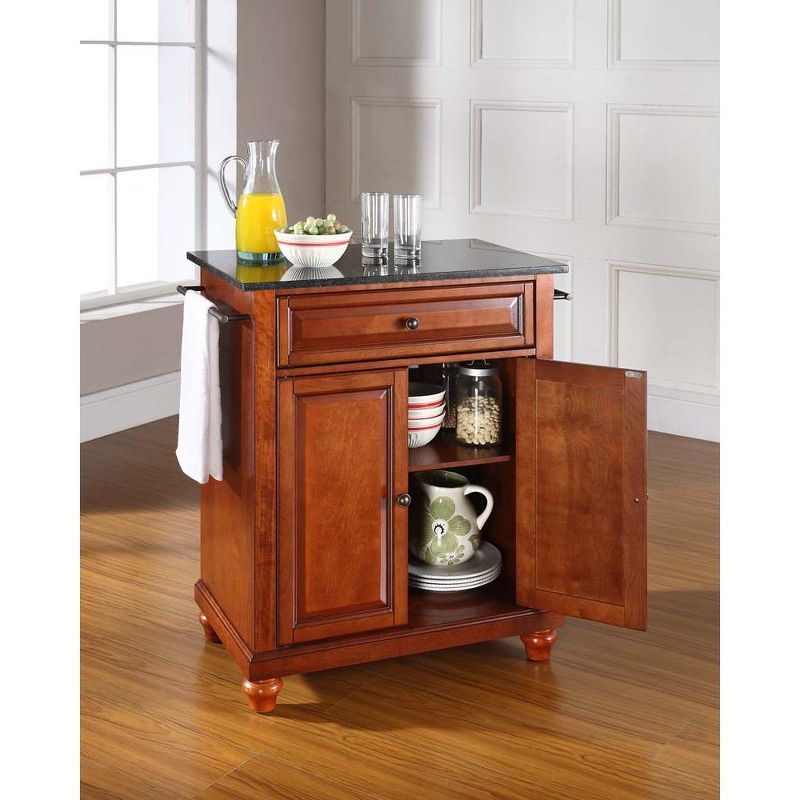 Sunrise Kitchen Island with American Maple Top White/Natural - Flora Home