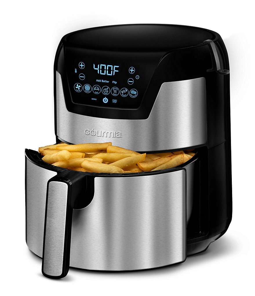 Gourmia 2-in1 Digital 5-Quart Stainless Steel Air Fryer & Waffle Maker