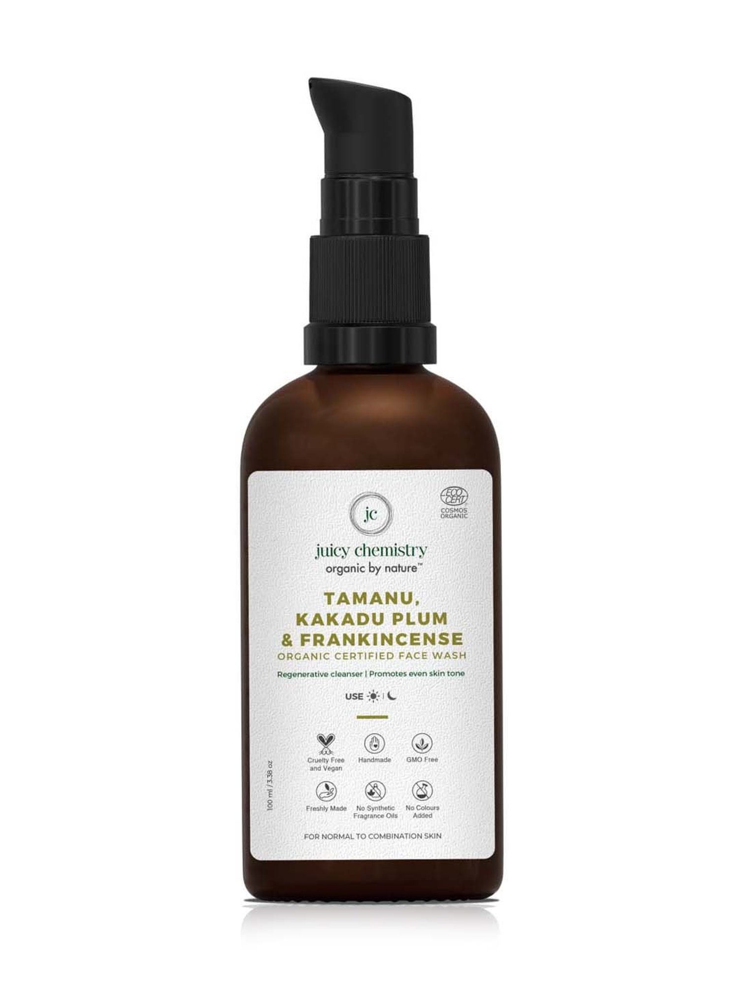 Juicy Chemistry Organic Tamanu Kakadu Plum & Frankincense Face Wash - 100 ml
