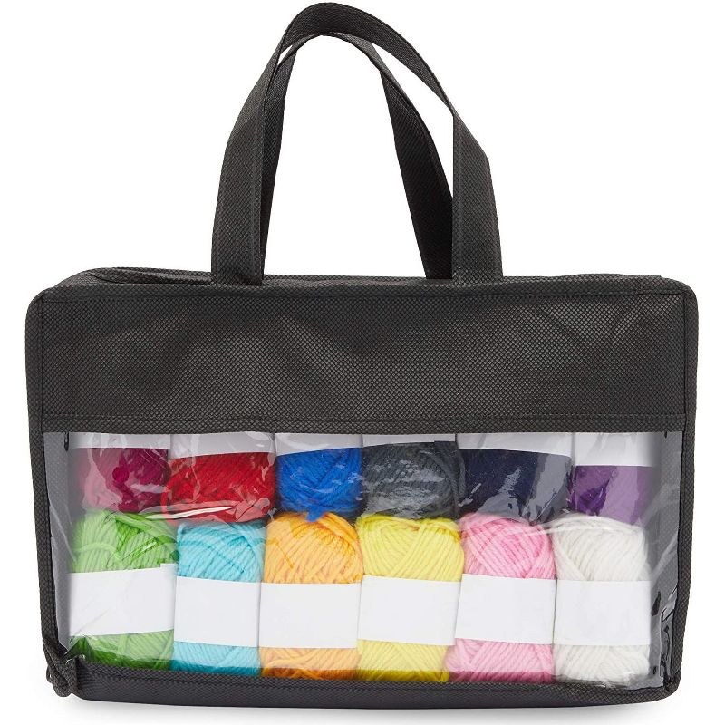 Bright Creations 55 Pieces Crochet Kit with Hooks and Medium 4 Acrylic Yarn, Sewing Kits, Arts and Crafts