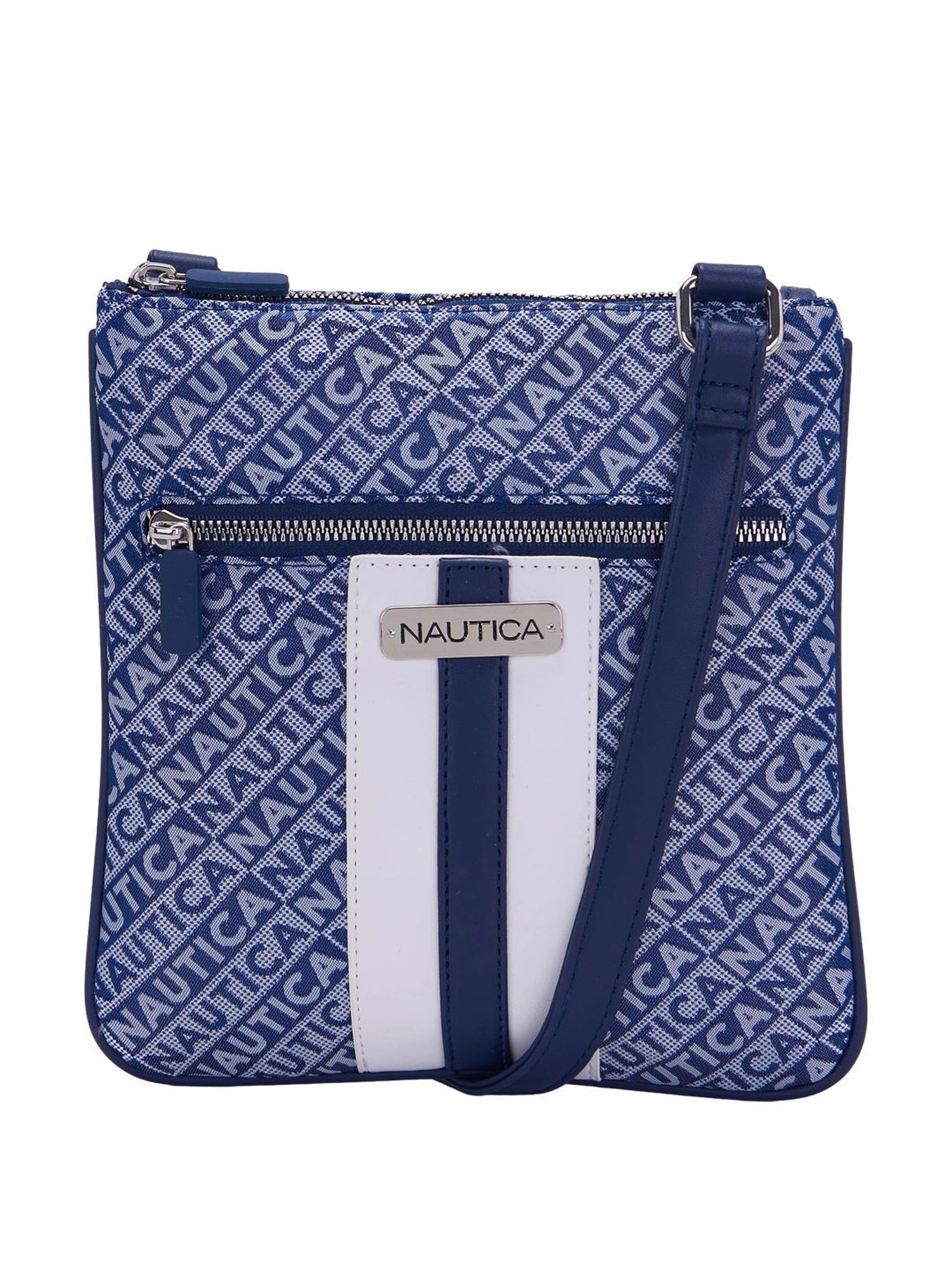 Nautica Navy Blue Printed Medium Sling Handbag