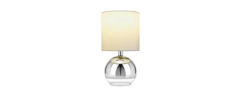 15" Glass Mirrored Round Accent Table Lamp with Shade Silver - Cresswell Lighting