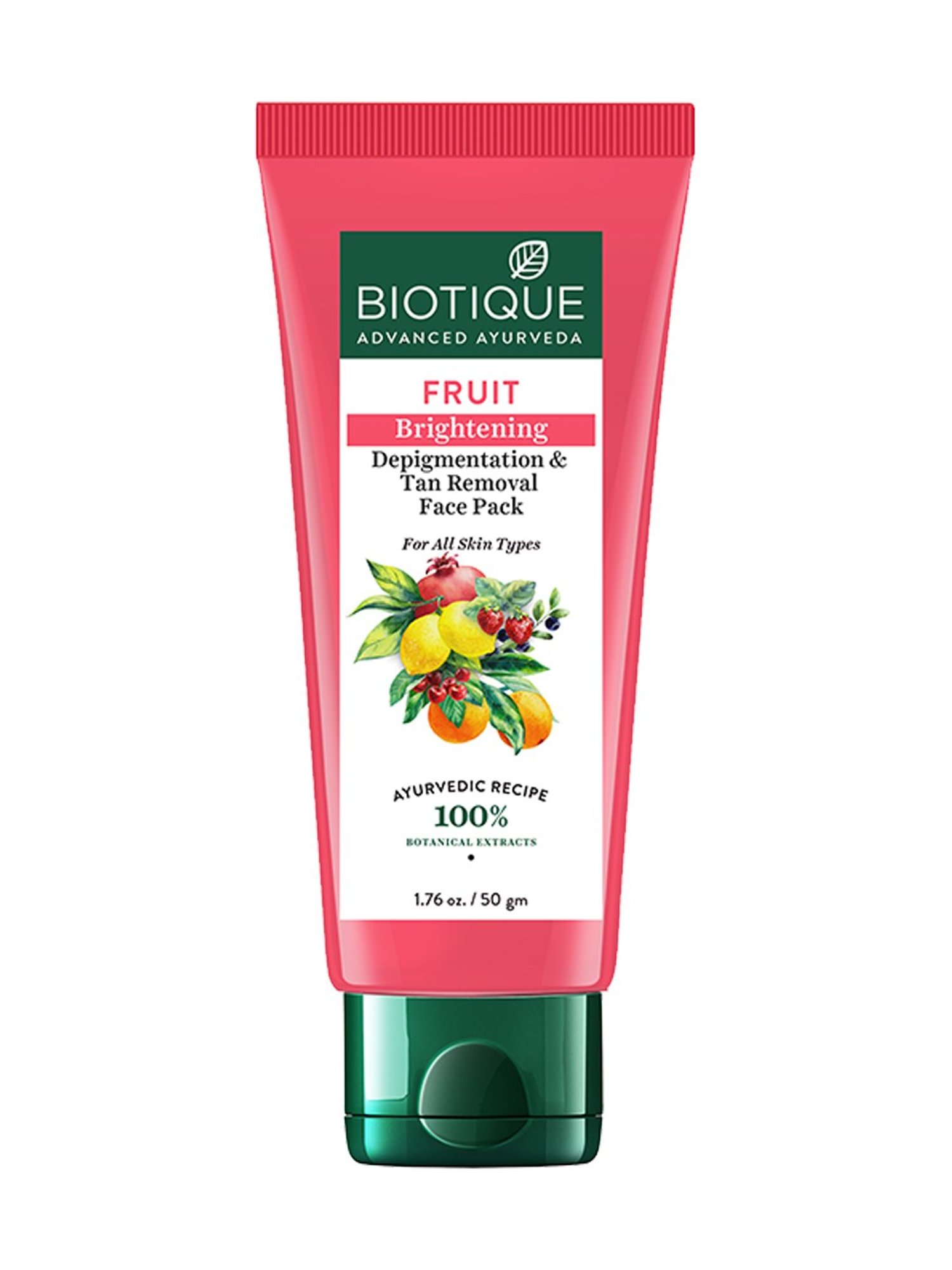 Biotique Fruit Brightening Depigmentation & Tan Removal Face Pack - 50 gm