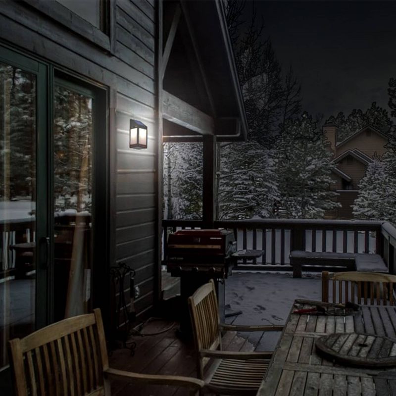 LED Solar Outdoor Wall Lantern with Frost Panel - Techko Kobot