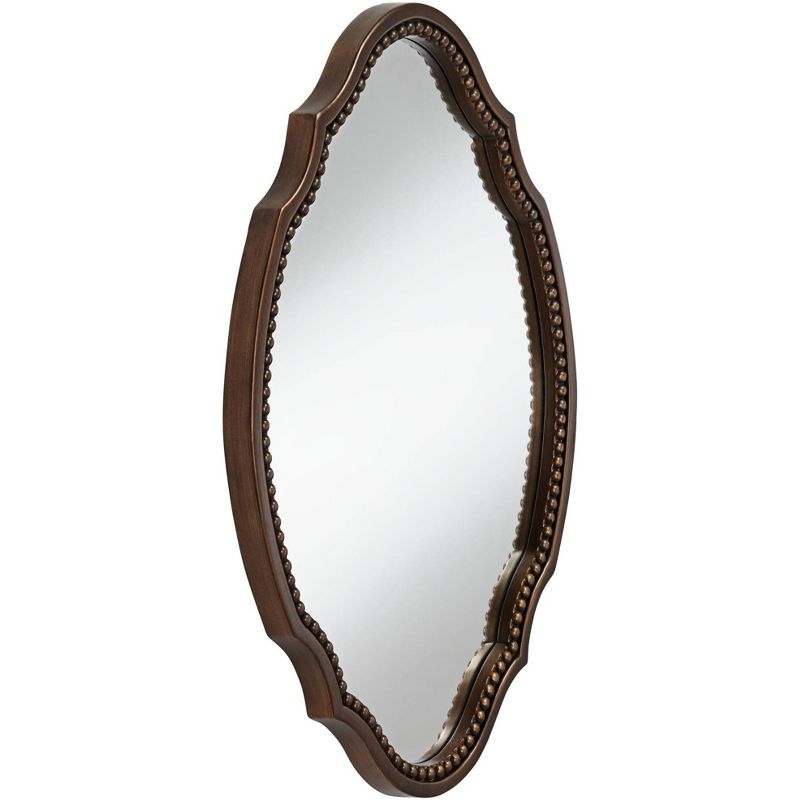 Noble Park Arabela Bronze Beaded 25 3/4" x 35 1/2" Oval Cut Mirror