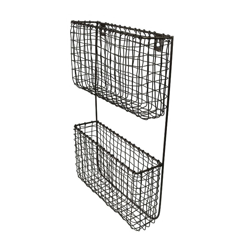 Design Ideas Cabo Wall Mounted Pocket Organizer - File Holder and Organizer - Natural, 13.5" x 3.75" x 20.5"