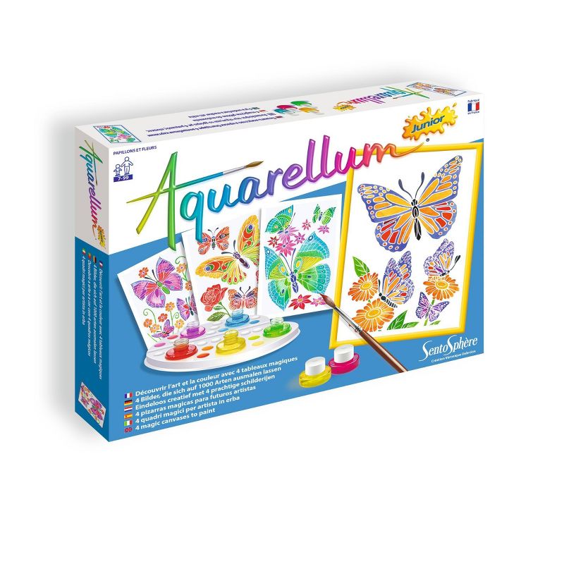 12ct Painting Kit Aquarellum Junior Butterflies and Flowers - SentoSphere USA