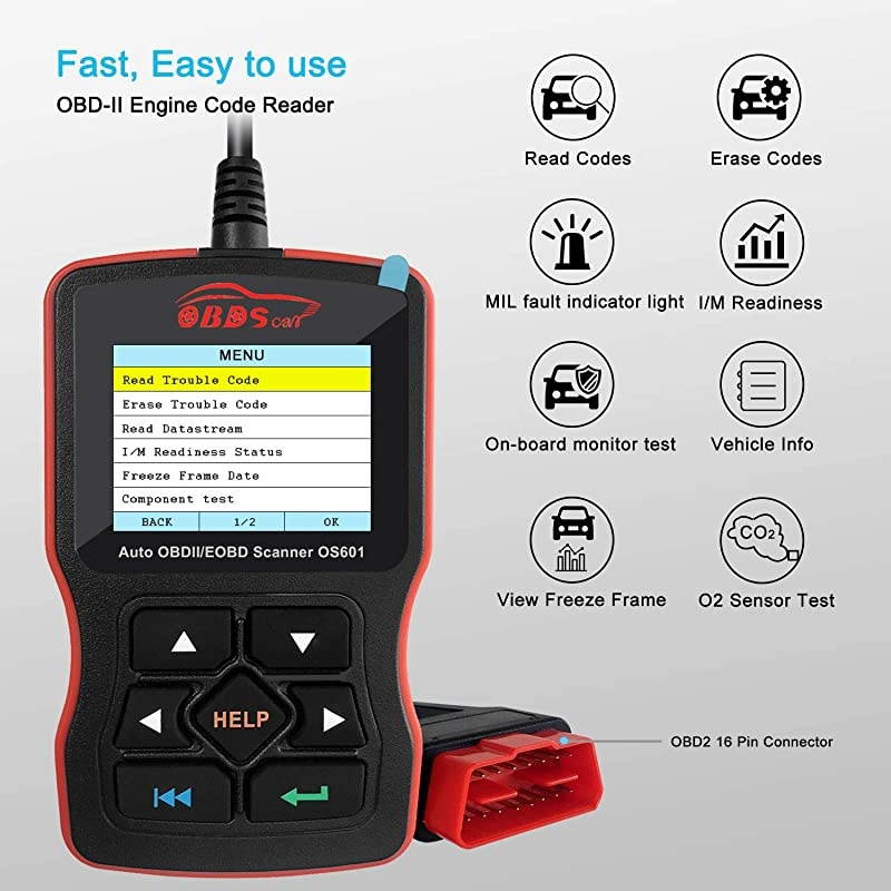 OS601 OBD2 Scanner Universal Automotive Engine Fault Code Reader EOBD OBDII CAN Diagnostic Scan Tool