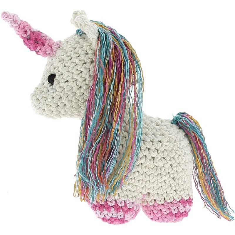 Hoooked Unicorn Nora Yarn Kit W/Eco Barbante Yarn-Off White