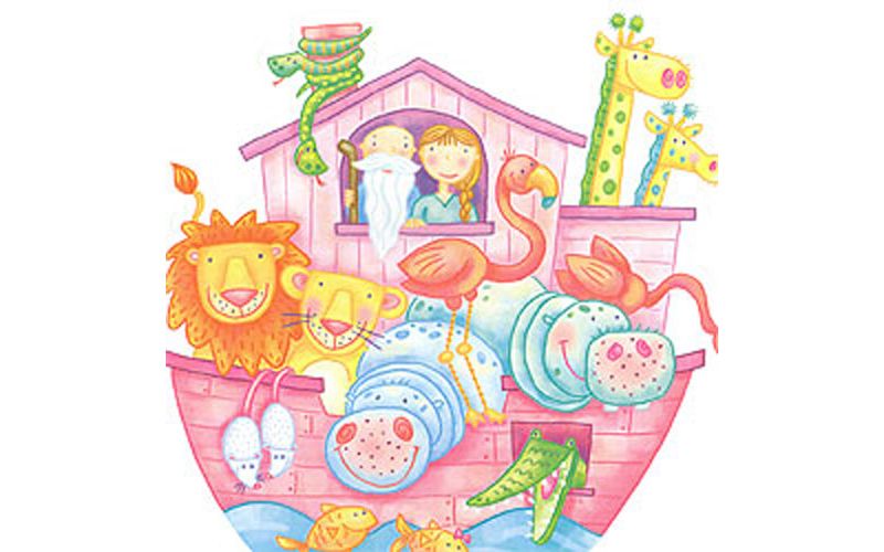 Noahs Ark 10pc Self-Stick Wall Accent Stickers Set - Warner..