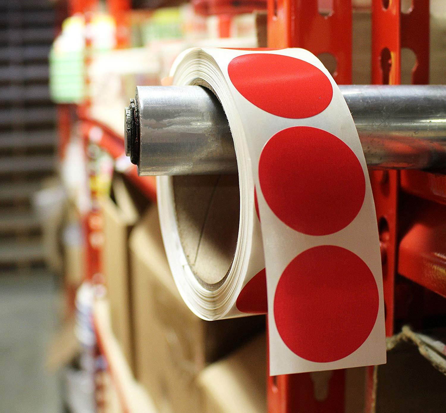 ChromaLabel 1-1/2 inch Color-Code Dot Labels | 500/Roll (Red)