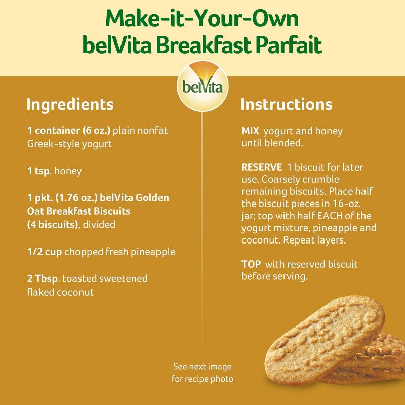 belVita Golden Oat Breakfast Biscuits - 5 Packs