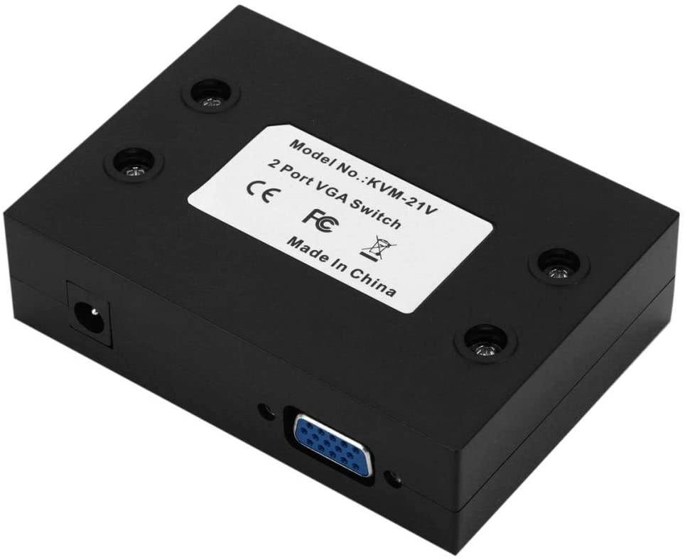 MagiDeal 2 Port VGA Switch Box 2-in 1-Out Vedio Selector Adapter for LCD TV Monitor
