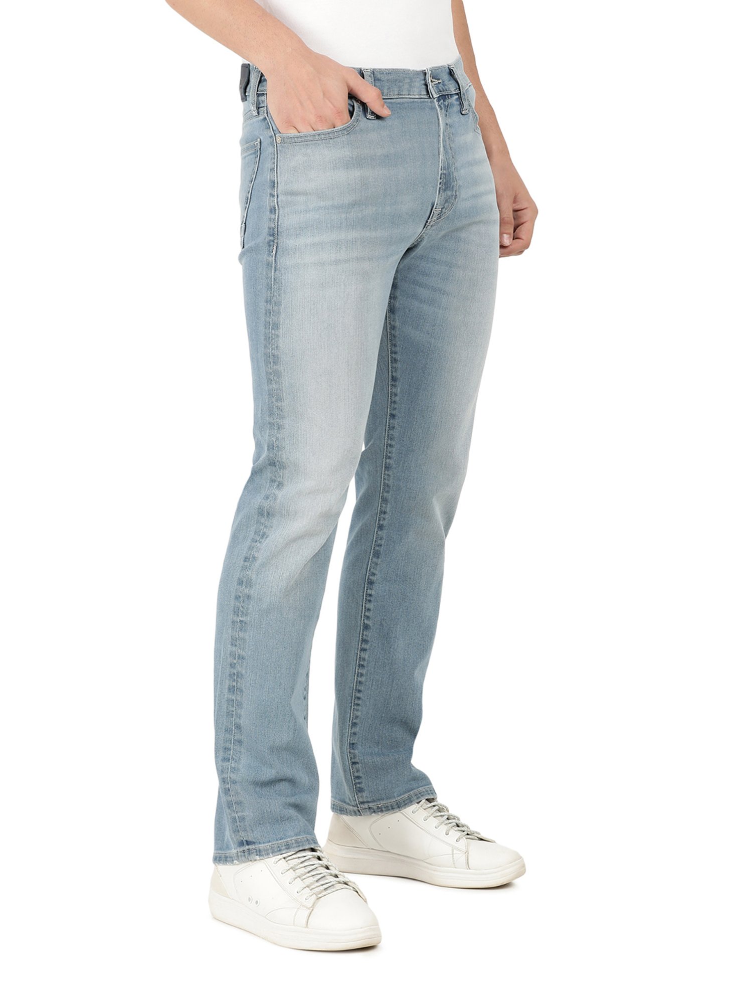 EVERBLUE Blue Regular Fit Midrise Stretchable Jeans