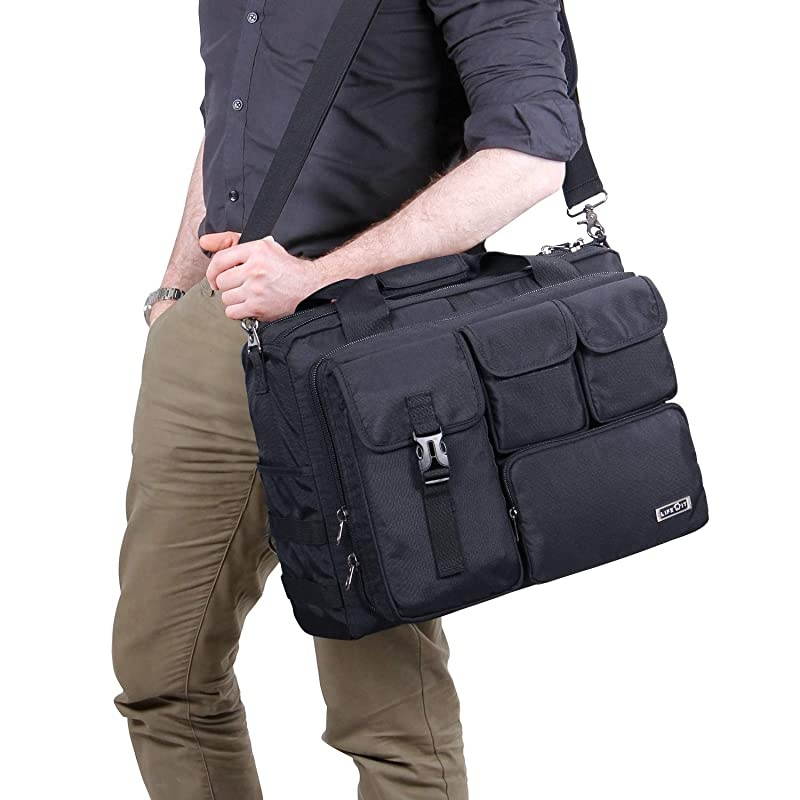 17 inch Mens Military Laptop Messenger Bag Multifunction Tactical Briefcase Computer Shoulder Handbags Pilot Bag Black