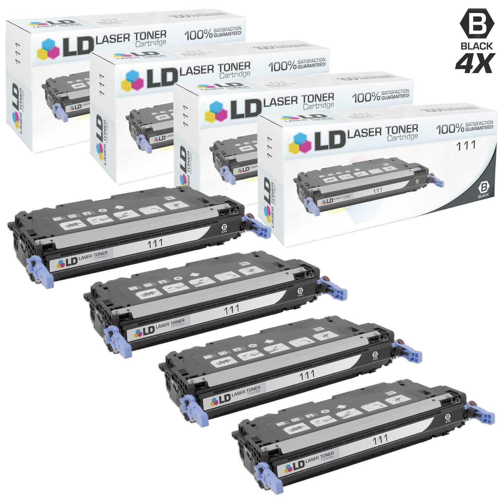 LD 1660B001 4PK Black Toner for Canon 111 MF9220 LBP5360 MF9280CD