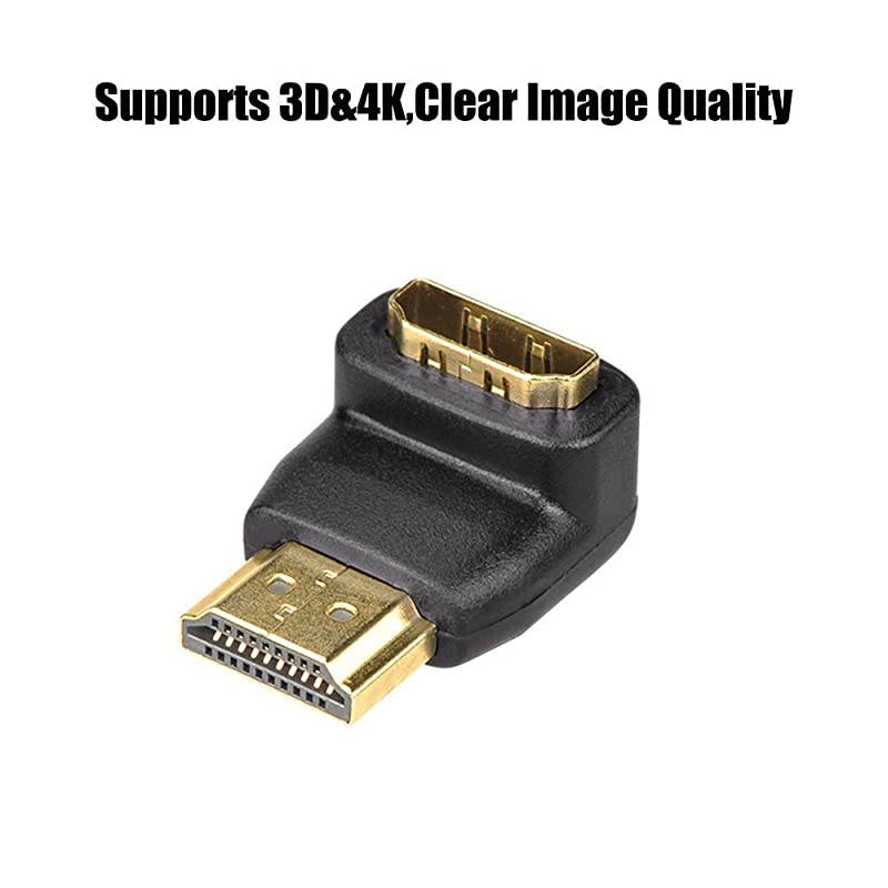 3 Combos 3D4K Supported HDMI 90 Degree and 270 Degree Male to Female Adapter