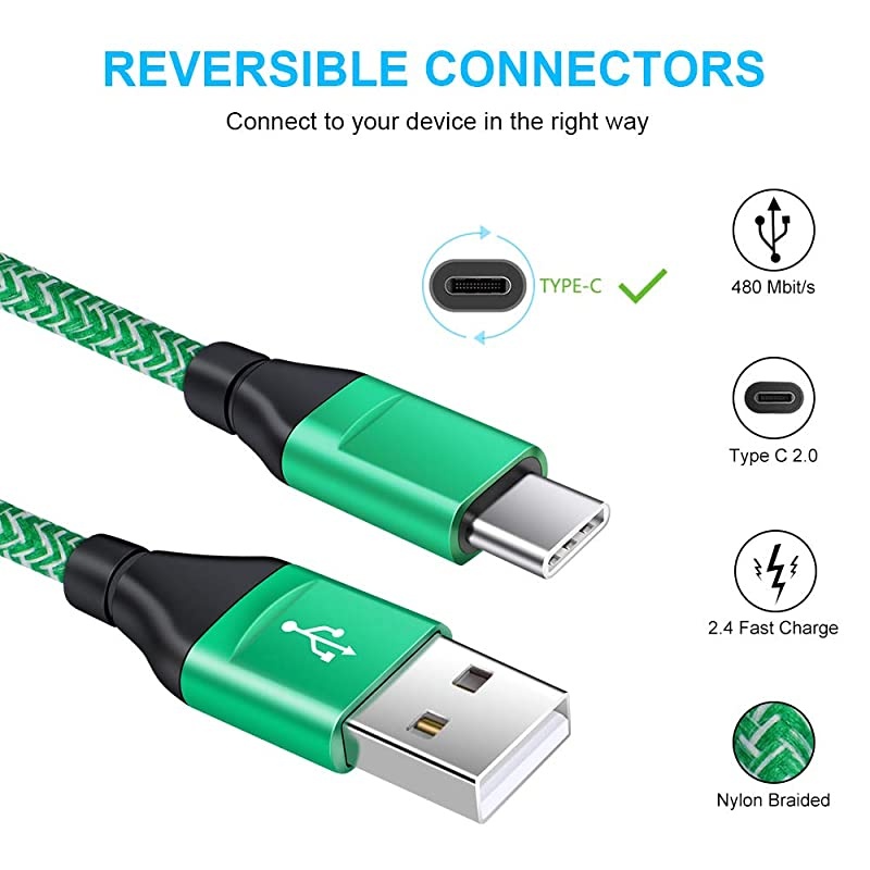 C Wall Charger Plug Car Charger Adapter with 2 Pack 6ft USB C Cable Fast Charging Cord Compatible for Samsung Galaxy S10+ S10 S9+ S8 A10e A20 A50 A70 A80 LG Stylo 54 G8 G7 G6 V50 V40 V35 ThinQ