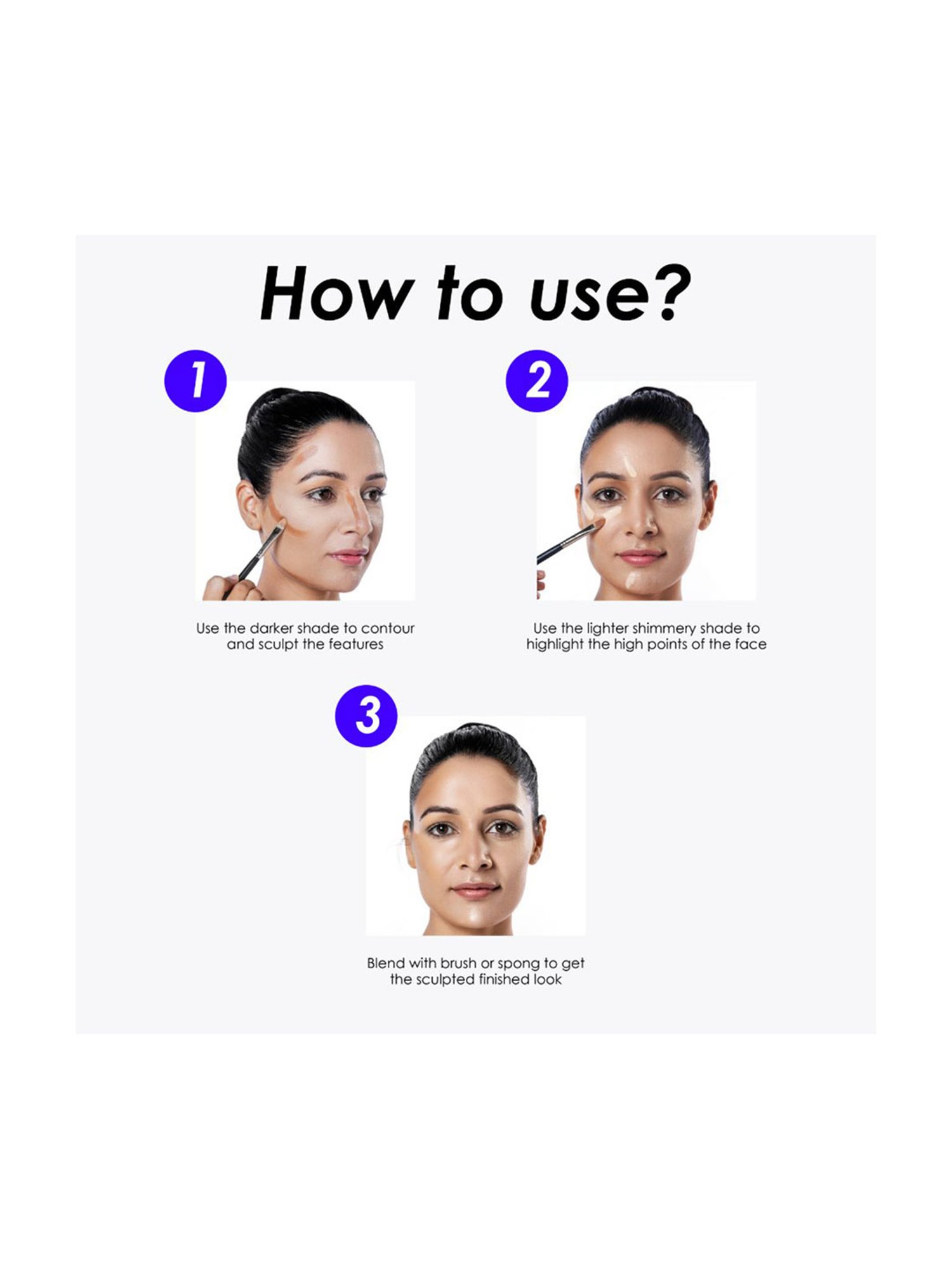 Blue Heaven Strobe & Shape Highlighter & Contour Duo Stick Fairy Light (Fair To Medium) - 3.5 gm