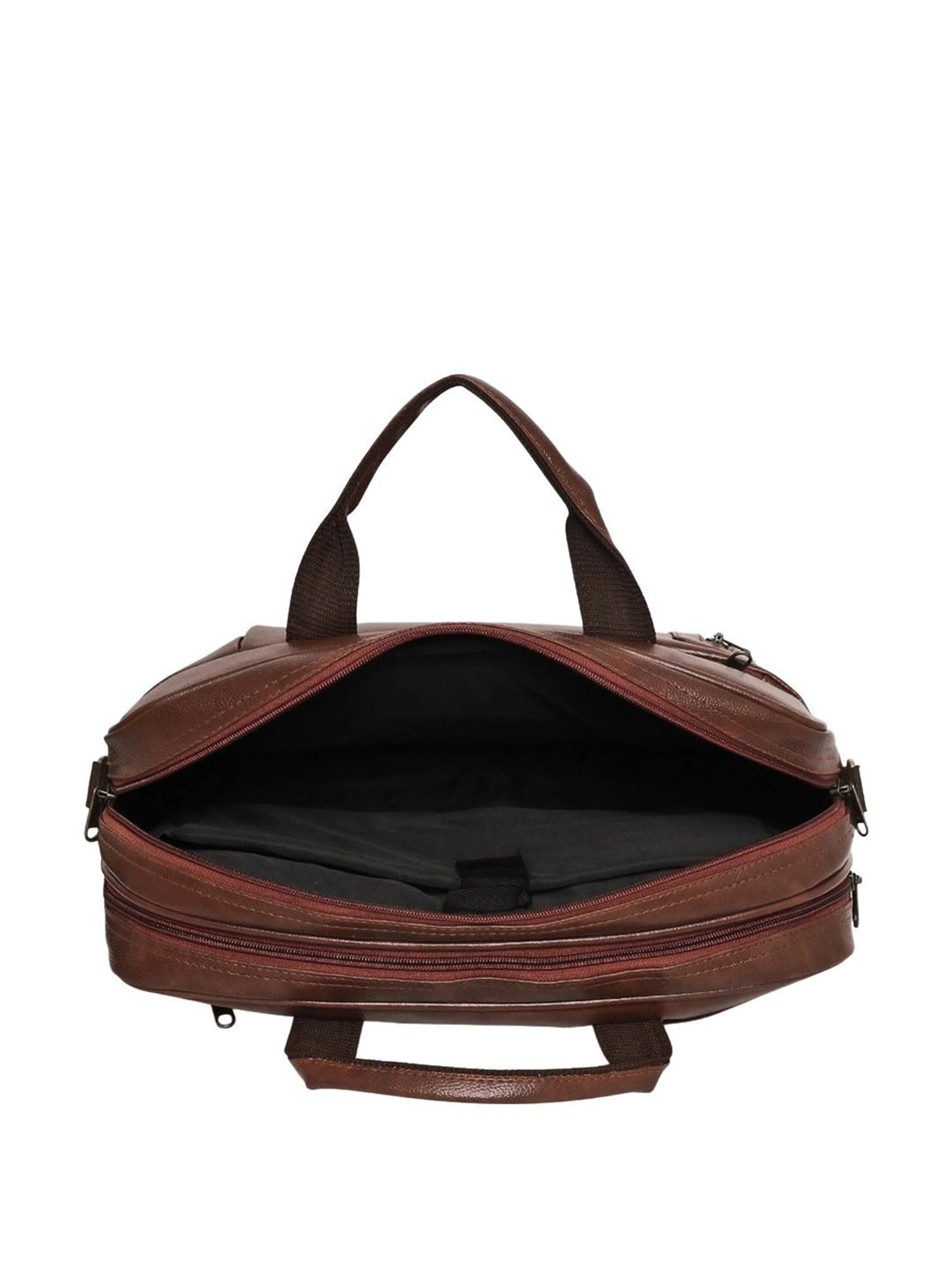Priority Brown Synthetic Large Messenger Bag