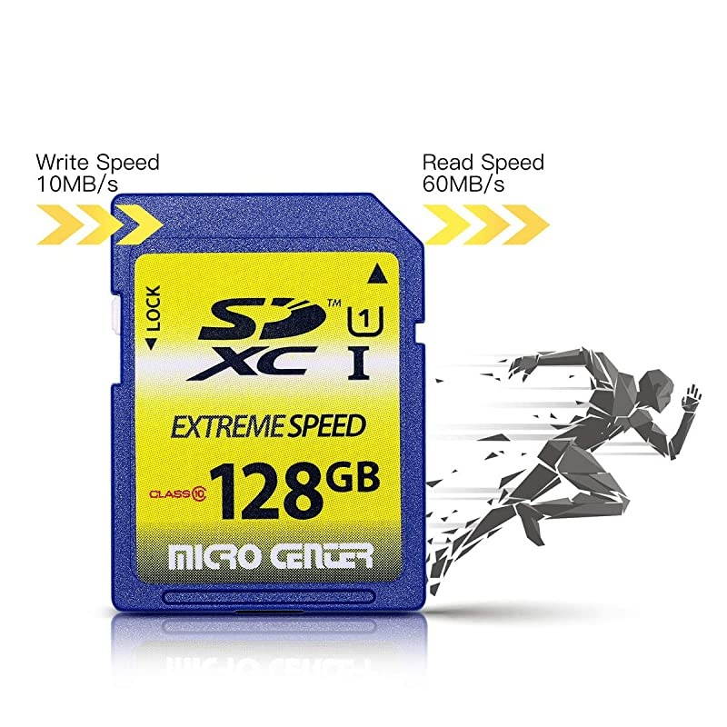 Center 128GB SD Card SDXC Class10 Flash Memory Card