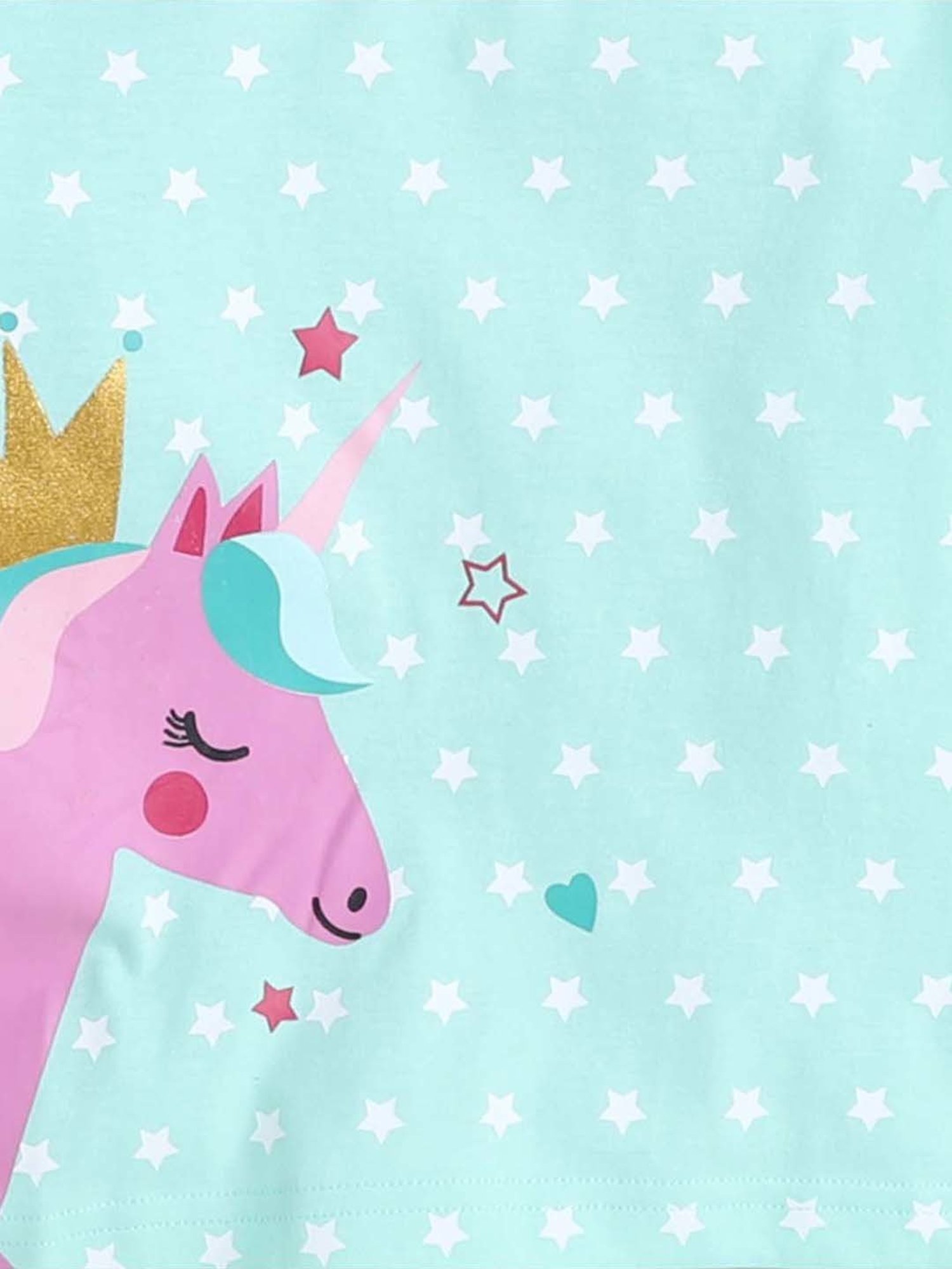 Bumzee Girls Mint Green & Purple Cotton Printed Full Sleeves T-Shirt Set