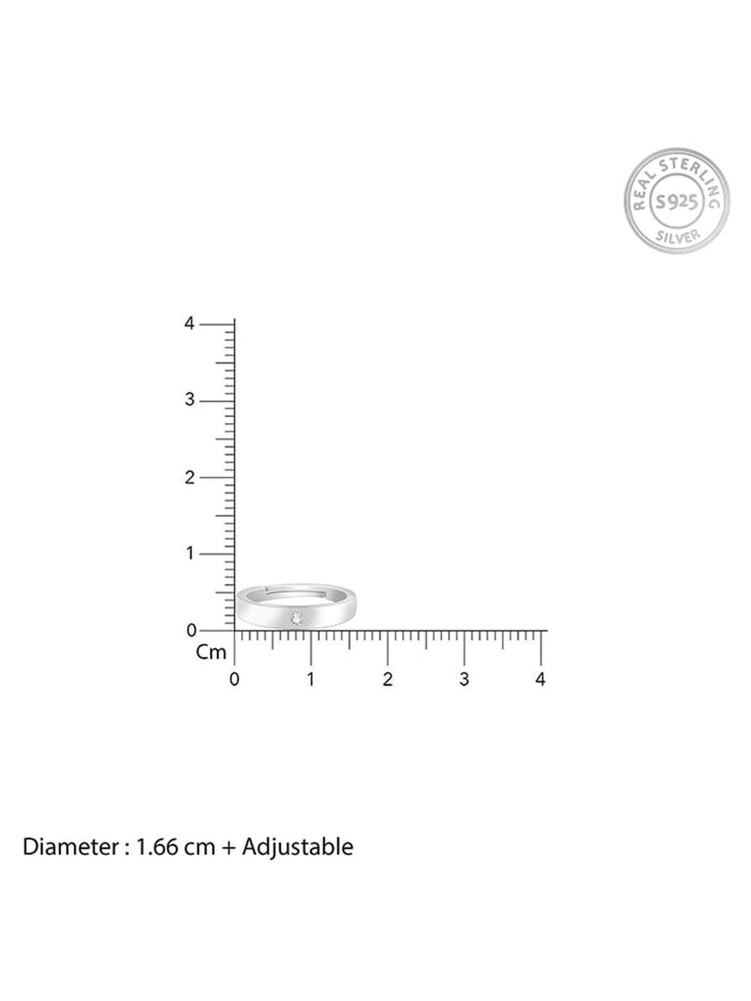 GIVA 925 Silver Zircon True Love Ring for Women & Girls