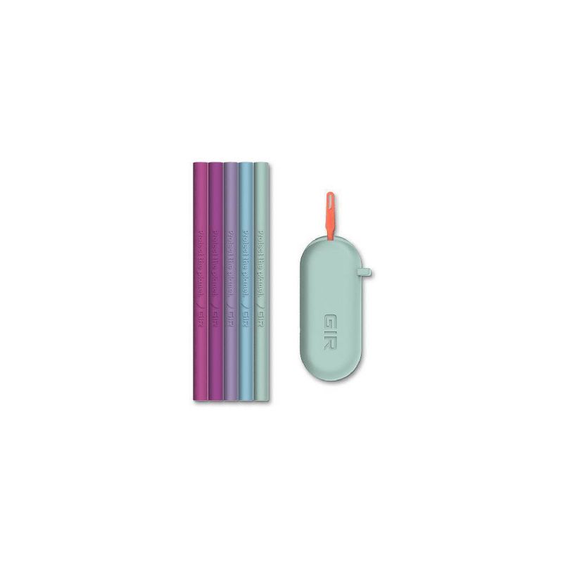 5pk Silicone Galaxy Kids Straws - Get It Right