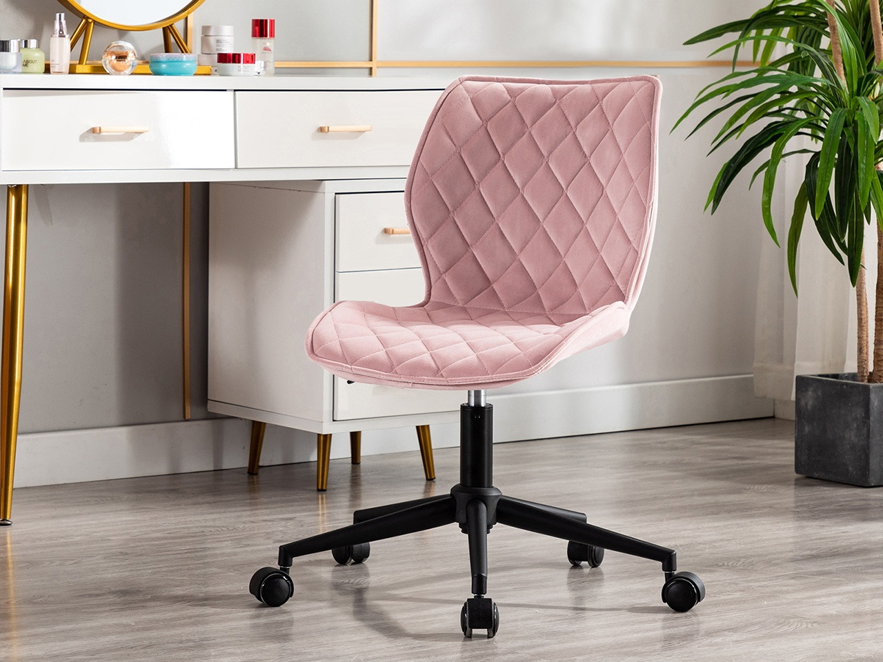 Swivel Height Adjustable Task Chair Armless Office Chair