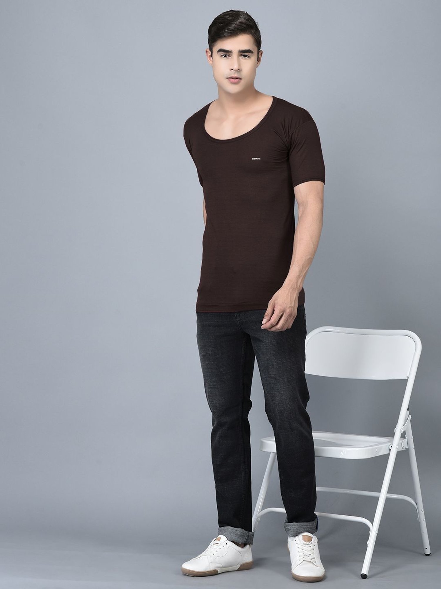 Dollar Bigboss Assorted Cotton Regular Fit Vest - Pack Of 2