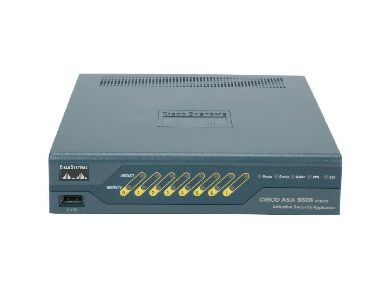 CISCO ASA5505-UL-BUN-K9 SECURITY FIREWALL Unlimited USERS asa9.24 asdm7.92 512Mb