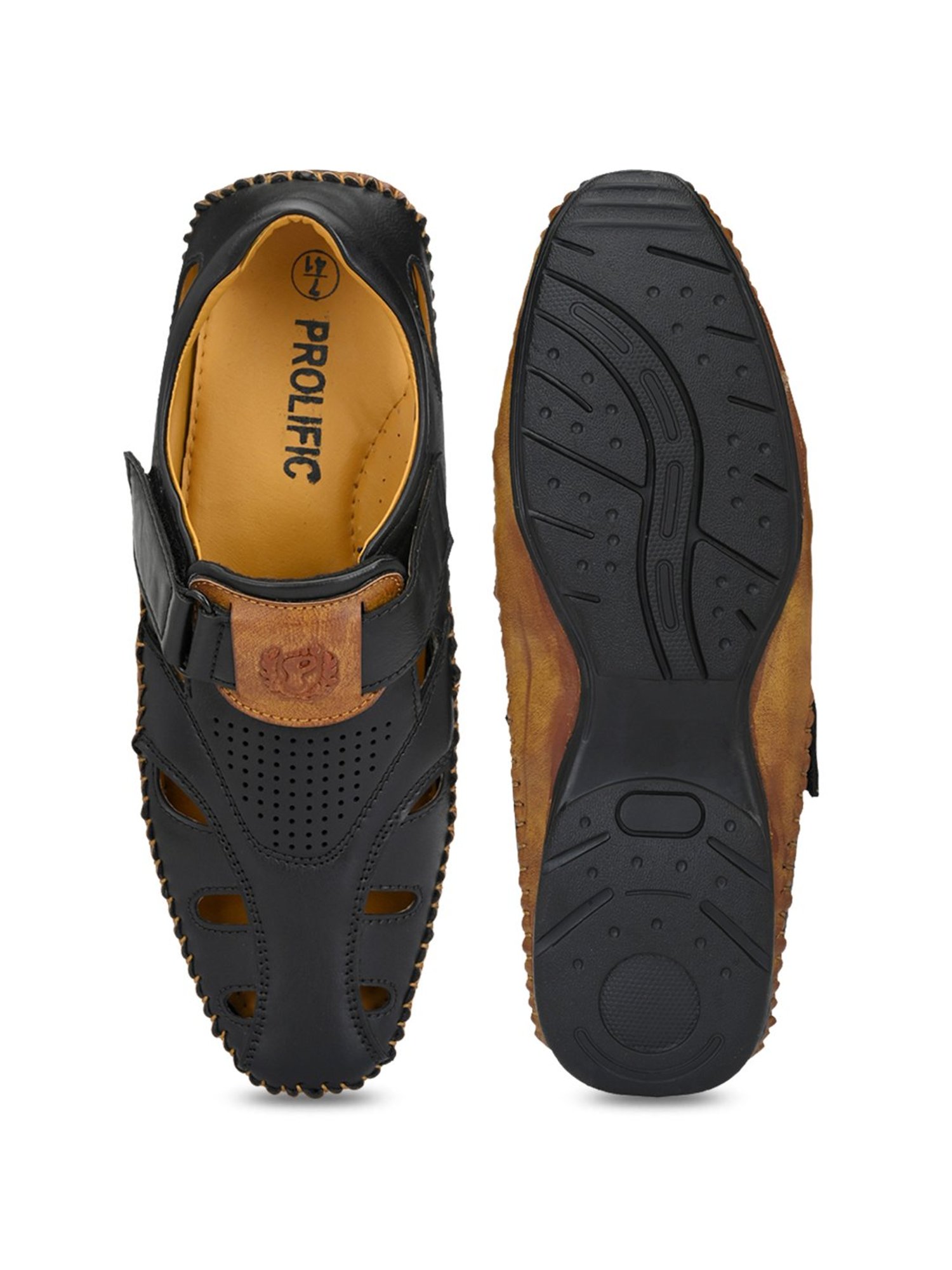 Prolific Black Fisherman Sandals